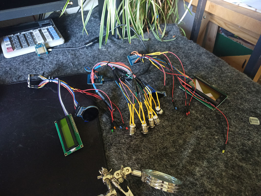 Flugzeugcockpit – Zwischenstand des Aufbaus